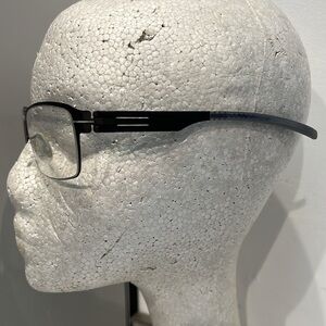 IC! Berlin Albula 58 18 Graphite Glasses  Non Slip Temples with Case and Cloth